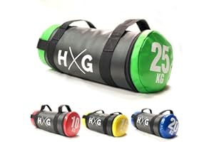 JOWY HxG. Sandbag Relleno Bolsa de Piel Sintética MMA Boxeo de 10kg a 25kg | Saco de Arena Fitness para Entrenamiento Funcional, Saco Bulgaro