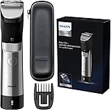 Philips Regolabarba con 30 impostazioni di lunghezza, sensore di potenza che si adatta alla densità della barba, Lame di prec