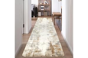 Famibay Runner Rugs for Hallway 60x300cm Hallway Hall Runner Rug Non Slip Extra Long Brown and Beige Washable Carpet Runners for Entryway Kitchen Bedroom Laundry Room