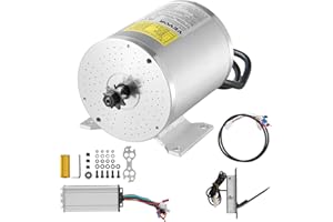 VEVOR Kit Motore Elettrico Senza Spazzole da 1800 W Motore Elettrico 48 V a 4500 Giri/min con Regolatore di Velocità Aggiornato e Kit Acceleratore a Pedale per Bici Elettrica, Moto, Scooter, Fai da Te