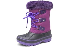 DREAM PAIRS KIDS Bottes de Neige pour Enfants Chaudes et Confortable Bottes de Hiver Antidérapante avec Coque Imperméable