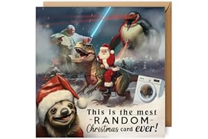 NotNiceThings Most Random Christmas Card Ever, Funny Cards for Him, for Her, Weird Christmas Cards, Quirky Cards, Fun Christmas Cards, Friend, Boyfriend