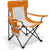 Haegs Kamp Sandalyesi, Outdoor, Plaj ve Piknik i&ccedil;in Katlanır Kamp Sandalyesi, Saklama Cepli, Bardak Tutuculu, Extra Destekli,