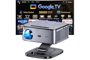 Beamer 4K【1500 ANSI & Google TV/Autofokus】 Full HD 1080P 38000 Lumen XIWBSY Smart Beamer mit WiFi 6, Bluetooth 5.3, HDR10, Sprachassistent, Heimkino & Outdoor Projektor