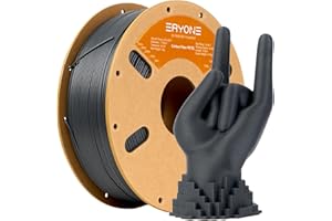 ‎ERYONE ERYONE PETG Carbon Fiber Filament 1.75mm +/- 0.03mm, PETG CF 3D Drucker Filament, 1kg Spool (2.2LBS), Dark Grey