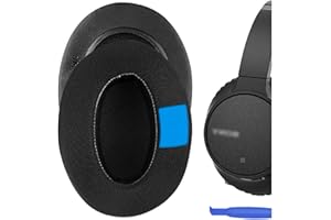 Geekria Pro Sportowe żelowe chłodzące wymienne nauszniki do Sony WH-CH700N, WH-CH710N, WH-CH720N, wyjątkowo grube poduszki do słuchawek, zestaw słuchawkowy, nauszniki, części naprawcze (czarne)