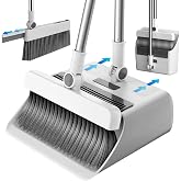 JUPPLIES 3-in-1 Folding Dustpan and Broom | Removable Brush and Hidden Window Cleaner - 126cm Telescopic Handle and 180&deg; Rota