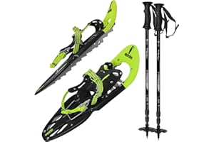 ‎ALPIDEX ALPIDEX Schneeschuhe 25 INCH Schuhgröße 38-45 bis 130 kg Steighilfe Tragetasche Optional Stöcke