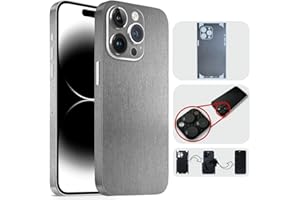 TF Skins kompatibel mit iPhone 15 Pro, Skin Schutzfolie mit 360° Schutz, super dünn und resistent (Brushed Titanium)