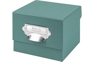 ‎RÖSSLER PAPIER Rössler Papier 1325452380 - S.O.H.O. Fotobox Aufbewahrungsbox, Opal, 167 x 125 x 152 mm, mit beschriftbaren Einsteckschild, 1 Stück, Karteikasten DIN A6