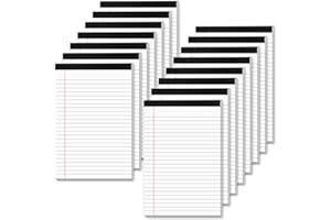 AIDUNMIS Weiße Rechtsblöcke, 12,7 x 20,3 cm, kleine Notizblöcke, 12,7 x 20,3 cm, linierte Notizblöcke, 12,7 x 20,3 cm, liniert, kleiner Rechtsblock, 12,7 x 20,3 cm, weiß, 30 Blatt/Block