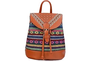 LUI SUI Women's Fashion Backpacks Small Drawstring Bucket Bag Retro Girls School Travel Mini Backpack Purse