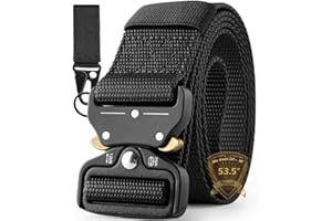 Boneke Cintura Militare, Cintura Regolabile Tattica con Sicurezza Fibbia a sgancio rapido in metallo, large size in Nylon Cintura, per Esecuzione di Esercizi Militari