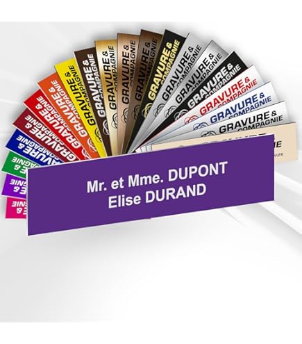 Nom Boite Aux Lettres Plaque Interphone Ou Sonnette 60 X 15 Mm En PVC - Gravure Personnalisée 1 Ligne Plaque Bois