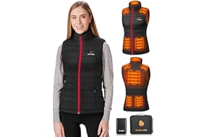 Sevdiea Heizweste Damen mit Powerbank 16000mah 7.4v, Beheizte Weste Damen, Leichte Elektrische Wärmeweste Damen, Geeignet Zum Radfahren, Outdoor-Arbeit