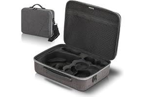 TINMAGI Bärväska för DJI Neo/Goggles N3/RC Motion 3, hårt fodral, drönare väska hardshell förvaringsväska, resväska med axelr