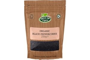 Organic Whole Black Peppercorns 250g by Hatton Hill Organic - Certified Organic