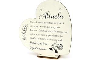 XIOABRE Regalo Abuela Regalos Para Abuelas Regalo Abuela Cumpleaños Regalo Para Abuela Cumpleaños Regalos Abuela Tablilla De Madera Navidad Regalos Para Abuelas Originales Regalo Abuela Dia De La Madre