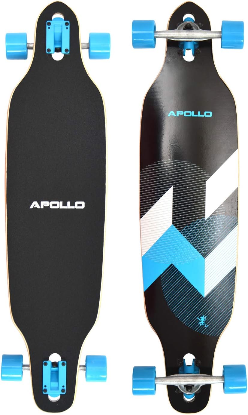 Apollo Longboard edición Especial Tabla Completa, con rodamientos de Bolas ABEC Alta velicidad, Drop-Through Freeride Skate Cruiser Boards