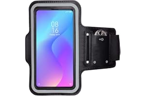 CoverKingz Sportarmband für Xiaomi Mi 9T - Armtasche mit Schlüsselfach Oberarm Halterung - Sport Laufarmband Handy Armband Schwarz