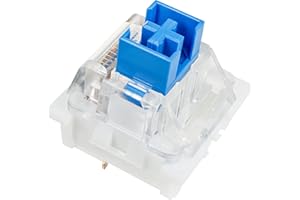 MARSHOPPER Outemu (Gaote) Blue Switches, 90-Pack, 3-Pin Clicky & Tactile (50gf) Dustproof Key Switches, Cherry MX & Gateron Compatible for DIY Mechanical Keyboard Replacement