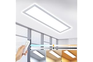 OTREN Plafoniera LED Soffitto Dimmable 58x20CM, 26W Panneau LED Plafond avec Télécommande Lampada da Soffitto Rectangulaire pour Bureau Salon Chambre Cuisine, 2800K-6000K