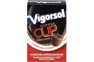 PERFETTI VAN MELLE 20 ASTUCCI GOMME VIGORSOL COFFE CUP VERO CAFFE CHEWING GUM PACCHETTO ESPRESSO