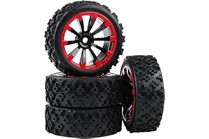 Rowiz 4 x Off-Road Wheels 12MM Hex Tires Crossing Tyre for RC 1:16 Buggy and 1:10 On Road Car