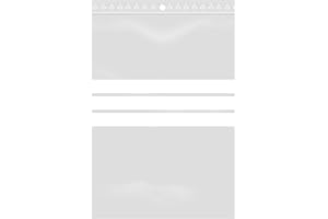 EXTIFF Lotto di 100 sacchetti trasparenti con chiusura a zip - Plastica adatta agli alimenti (10 x 15 cm strisce bianche)