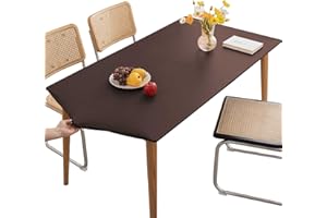 LIFEDX Prostokątny obrus, dopasowany, skóra, elastyczny obrus z krawędziami, zmywalny obrus, obrus na zewnątrz, na patio, do kuchni i jadalni, styl kawowy||183 x 75 cm