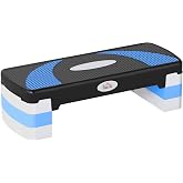 HOMCOM Aerobics Step for Fitness Platform Stepper Sport Gymnastics Height Adjustable 3 Levels Load 150 kg
