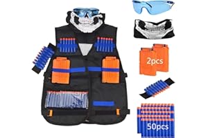 Cozywind Taktische Weste Nerf Westen Kinder Nerf Weste Jungs Nerf Veste Jacke für Nerf N-Strike Elite Battle Schutzweste Tactical Vest Kids Kit