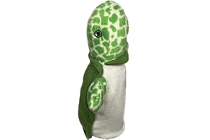 EcoBuddiez Hand Puppet - Sea Turtle from Deluxebase. Plush Puppets made from Recycled Plastic Bottles. Eco-Friendly Animal Toy for Pretend Play, Kids Gifts and Party Favours.