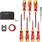 Cecotec HardGyro 11 SafeVolt Magnetic Insulated Screwdriver Set 7 Pieces, VDE Isolated up to 1000V, VDE and GS, Steel CR-V, M