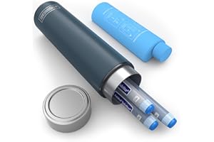 ‎DISONCARE DISONCARE 60H Insulin Pen Kühltasche 2-8 Grad Medikamente Kühltasche für Reisen TSA kleine Kühlbox Diabetiker Tasche für unterwegs mit 2 Kühlakkus | QR Medizinische Aufkleber(Navy Blau)