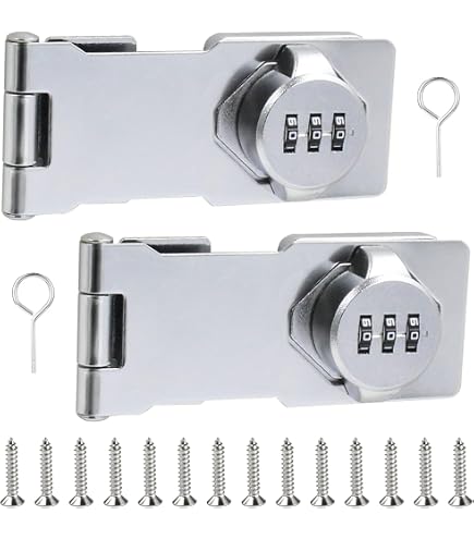 2 Serrures à Combinaison à Boulon - Acier Inoxydable Anti-Effraction Pour Portes