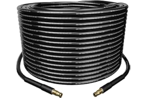 HzNzYHD 15M Pressure Washer Replacement Hose for Karcher K Series K2 K3 K4 K5 K6 K7,18MPa(2610 PSI),MAX.60℃,karcher Extension Hose,Power Jet Wash Hose,Click Type Plug Quick Connector