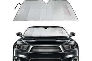 Adeteu Sonnenschutz Auto Frontscheibe, Auto Sonnenschutz 130 * 65 cm Sommer Falten Sonnenschutz für Frontscheibe Auto Sonnenblende, kompatible mit Personenkraftwagen