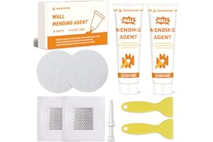 Beanewone Wall Filler Repair Kit, Wall Mending Agent White 2 x 120 g, Wall Filler Ready Mixed for Holes, Peeling, Graffiti, Crack