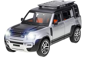 ARCADORA 1/24 Diecast Model Car Pullback Vehicle Toy Collection for Land Rover New Defender 110, Kids Gift, with Sound and Light