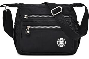 Wafybsre Borsa a Spalla Donna Tracolla in Nylon Impermeabile da Viaggio Crossbody Bag Waterproof