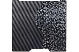 JAUEIVER 355 x 346.5 mm Druckplatte, doppelseitige Federstahl-Diamant-PEO + Kohlefaser-PET Druckbett-Druckplatte für 3D-Drucker Bambu Lab H2D