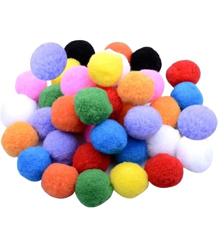 TOAOB 1900 Pezzi Pom Poms Colorati 10 Mm Mini Popom 19 Colori Piccoli - 6