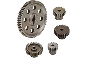 CERLINGWEE Ingranaggio Cilindrico Principale in Metallo per Differenziale Auto RC 64T 17T 21T 26T 29T Parte di Aggiornamento Dell'ingranaggio Motore, Pezzi di Ricambio Dell'ingranaggio