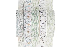 YUBX 5 Rollen Washi Tape Set Kreative Basic Skinny Dekorative Bänder für Kunst, DIY Handwerk, Bullet Journals, Planer, Scrapbooking, Wrapping (Ranke)
