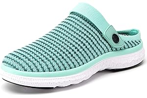 SISTTKE Zuecos Mujer Hombre Zapatillas de Playa Sandalias Piscina Verano Respirable Zapatos de Jardín Antideslizante Clogs Malla Casual Pantuflas