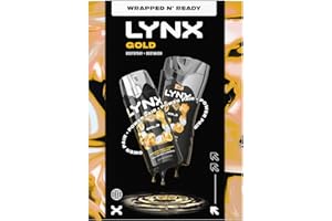 Lynx Gold Duo Gift Set for Him, Oud Wood and Vanilla Scent, Full-Size Body Wash and Deodorant Spray, 48H Freshness with Zinc Technology, Aluminium Free Grooming Gift for Men in Gift-Ready Packaging