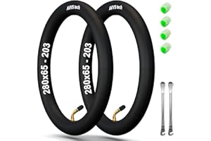 AVVS TECH 280 x 65-203 Chambre à air Poussette 12 Pouces avec Valve coudée 45° | Pack de 2 pièces | pneus Trottinette Poussette Tricycle draisienne remorque vélo 280x65-203