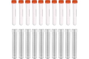 HUAZIZ 20 Pcs 10 Ml Plástico Tubos de ensayo,Transparente,Tubo criogénico,Contenedor de Muestra,Tubo de Congelación de Laboratorio,Vial de Plástico con Tapa de Sellado de Tornillo para Laboratorio