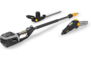 Alpina Multitool AMT 48 Li Kit, Potatore Telescopico da 25 cm (350W), Accessorio Tagliasiepi con Lame da 46 cm (350W), per Altezze Elevate, Batteria da 48 V (2 Ah), Batteria e Caricabatteria Inclusi